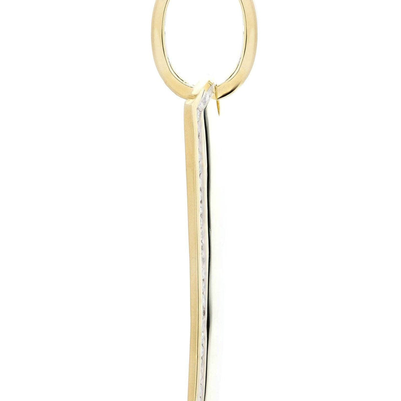 10K Yellow Gold Dog Tag Diamond Necklace  | 1.47 Carats