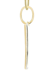 10K Yellow Gold Dog Tag Diamond Necklace  | 1.47 Carats