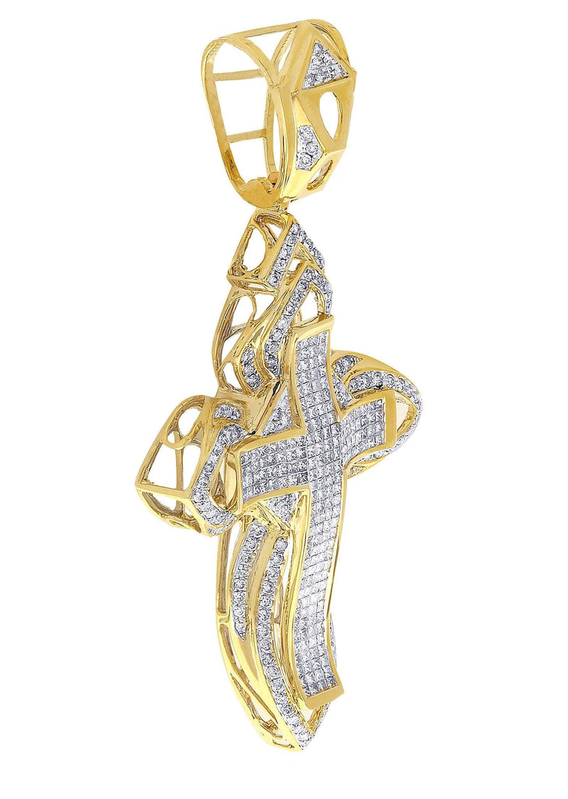 Diamond Cross Pendant| 3.36 Carats| 16.76 Grams