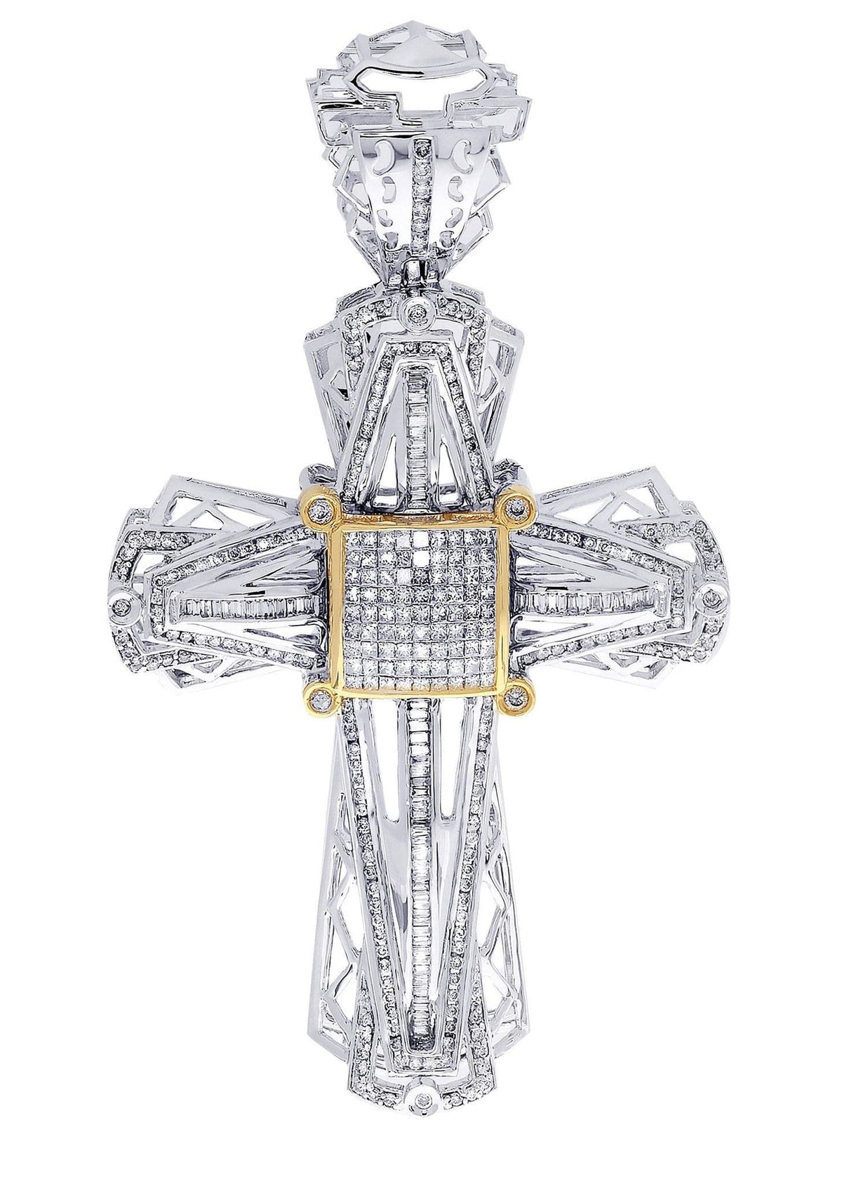 Diamond Cross Pendant| 2.66 Carats| 24.77 Grams