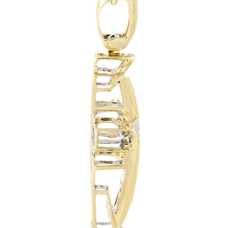 14K Yellow Gold Diamond Cross Necklace  | 0.9 Carats