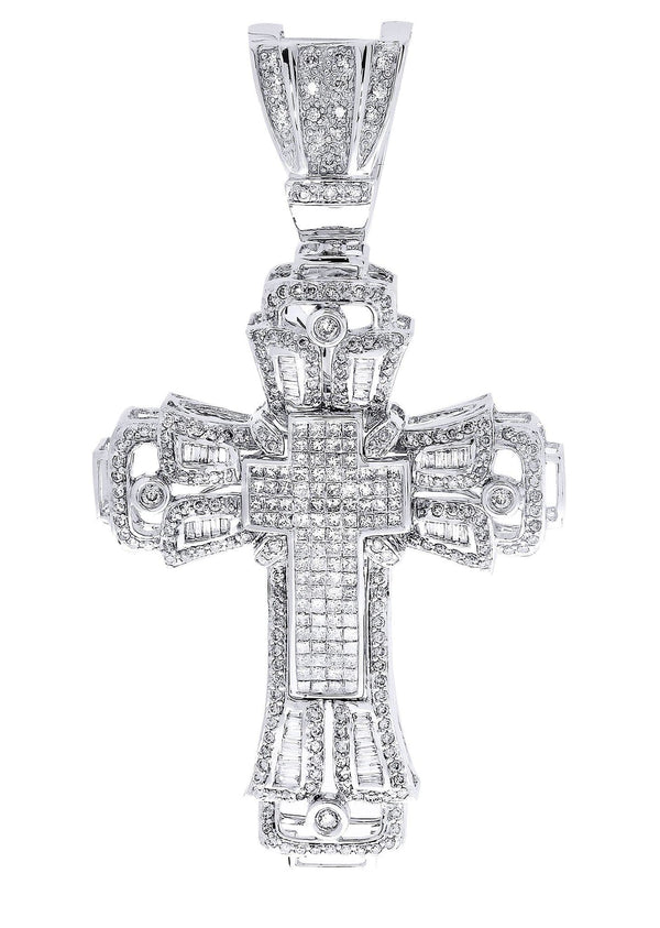 Diamond Cross Pendant| 3.18 Carats| 21.52 Grams