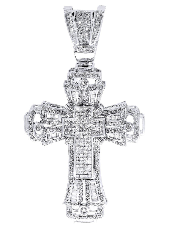 Diamond Cross Pendant| 3.18 Carats| 21.52 Grams