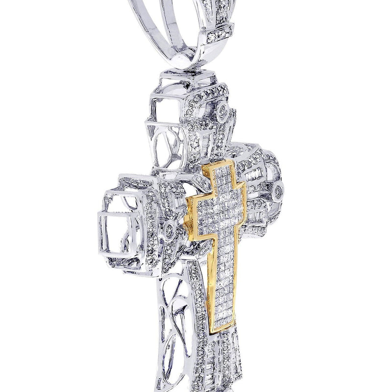 Diamond Cross Pendant| 4.43 Carats| 22 Grams
