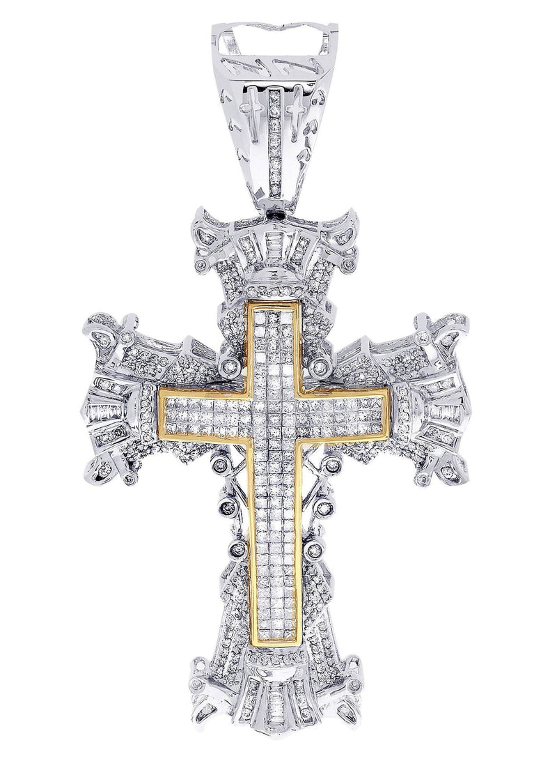Diamond Cross Pendant| 4.1 Carats| 32.77 Grams