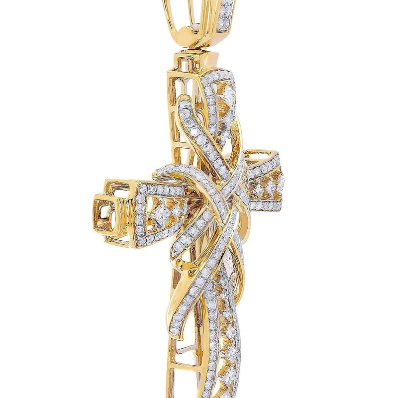 Diamond Cross Pendant| 2.33 Carats| 14.34 Grams
