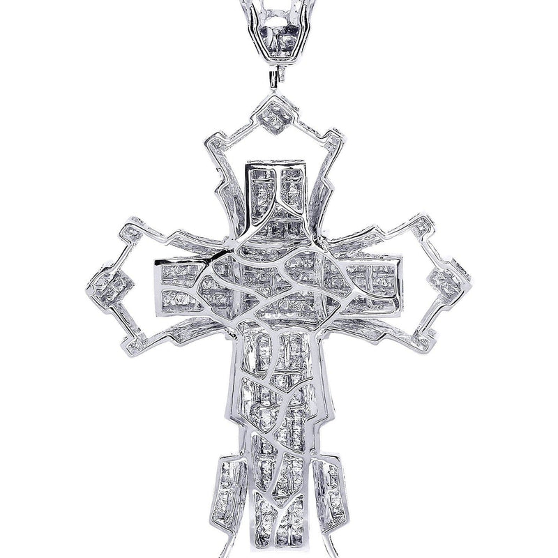 Diamond Cross Pendant| 3.74 Carats| 22.88 Grams