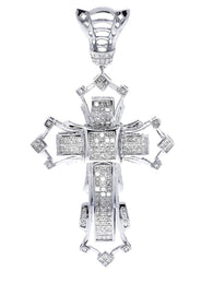 Diamond Cross Pendant| 3.74 Carats| 22.88 Grams