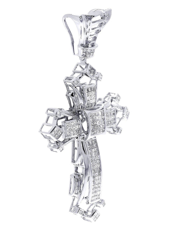 Diamond Cross Pendant| 3.74 Carats| 22.88 Grams