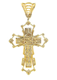 Diamond Cross Pendant| 3.99 Carats| 22.18 Grams