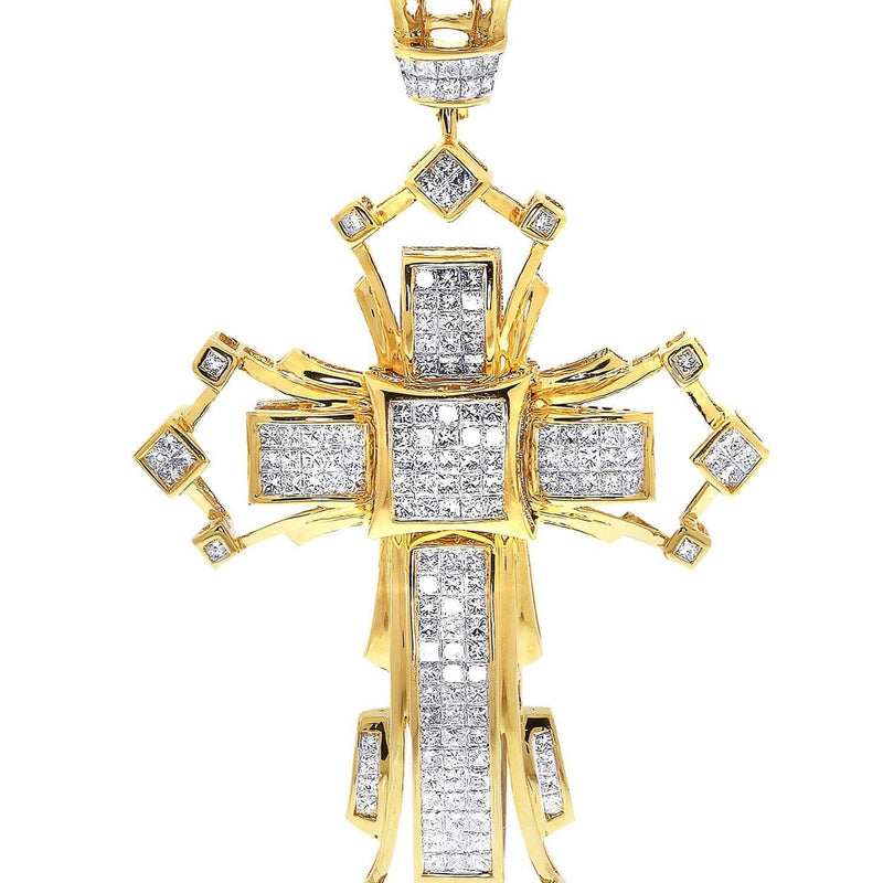 Diamond Cross Pendant| 3.99 Carats| 22.18 Grams