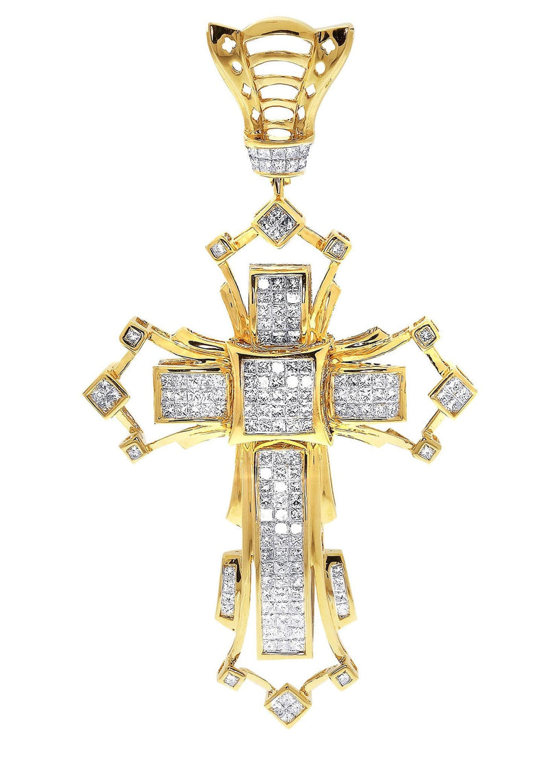 Diamond Cross Pendant| 3.99 Carats| 22.18 Grams