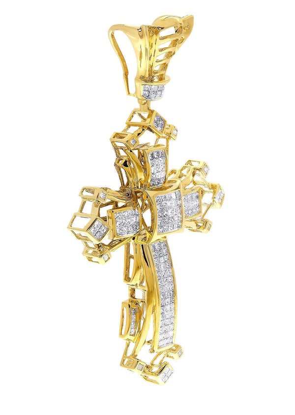Diamond Cross Pendant| 3.99 Carats| 22.18 Grams