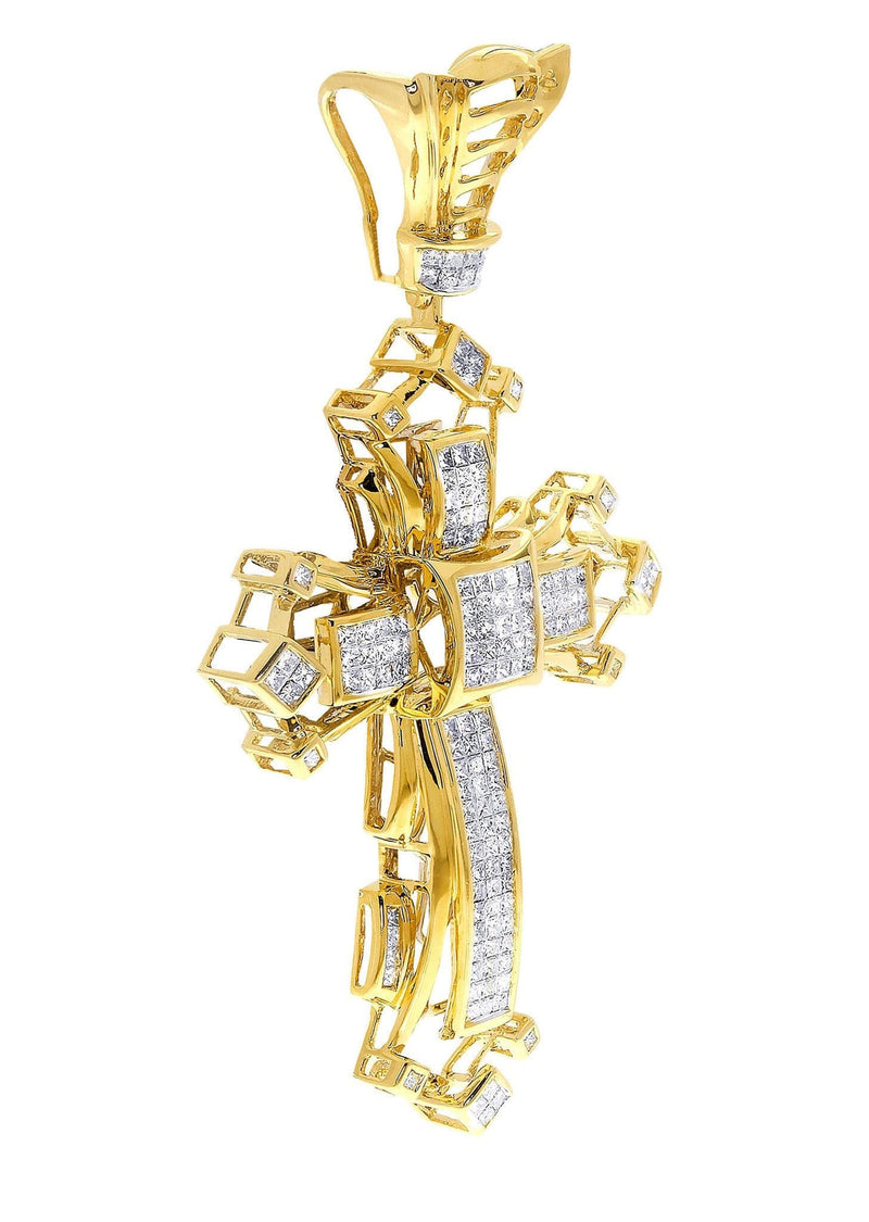 Diamond Cross Pendant| 3.99 Carats| 22.18 Grams
