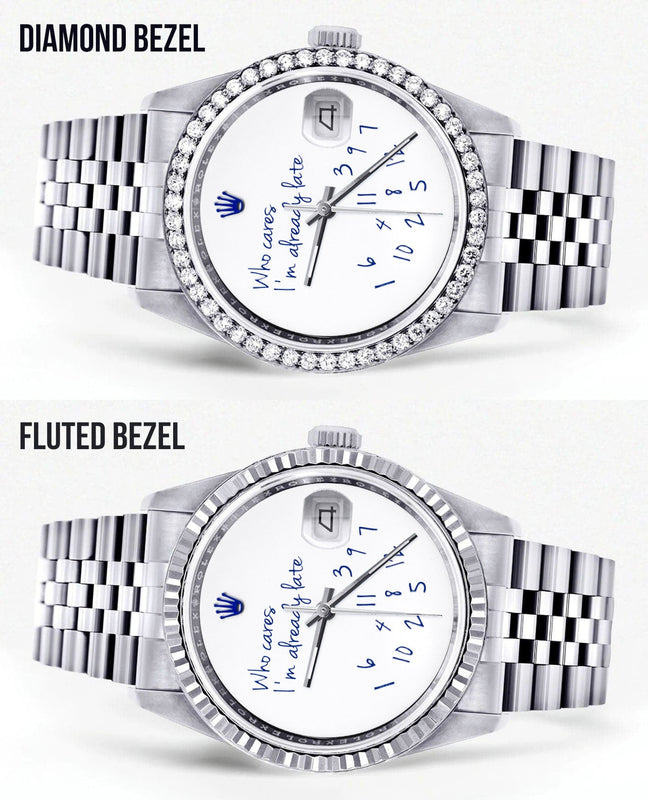 Diamond Mens Rolex Datejust Watch 16200 | 36Mm | 