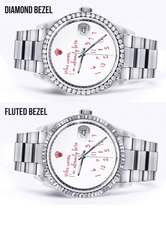 Diamond Mens Rolex Datejust Watch 16200 | 36Mm | 