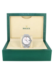 116200 | Hidden Clasp | Diamond Rolex Datejust Watch | 36Mm | "Who Cares I'm Already Late" Custom Dial | Jubilee Band