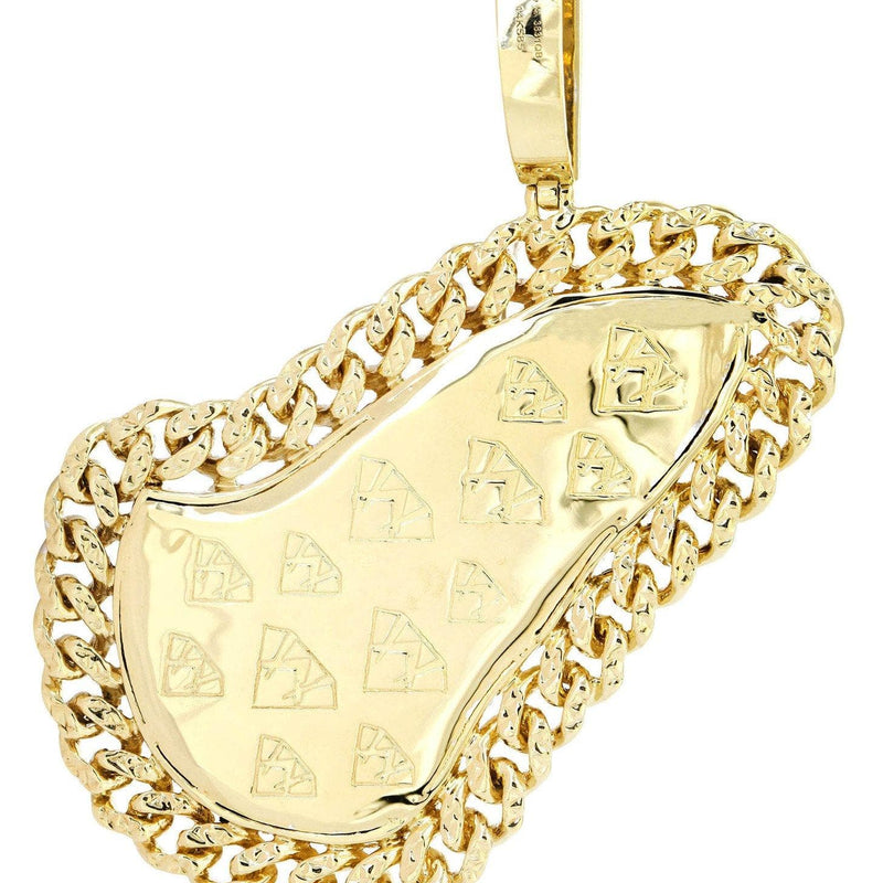 14 Yellow Gold Praying Hands Diamond Necklace | 4.23 Carats