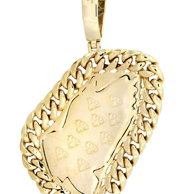 14 Yellow Gold Praying Hands Diamond Necklace | 0.63 Carats