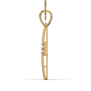 Men's VVS Lab Diamond Customizable Yellow Gold Cross Necklace Pendant