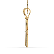 Men's VVS Lab Diamond Customizable Yellow Gold Ankh Necklace Pendant