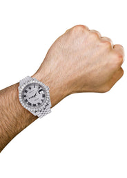Diamond Iced Out Rolex Datejust 41 | 25 Carats Of Diamonds | Custom Full Diamond Roman Dial | Jubilee Band