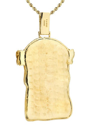 14 Yellow Gold Jesus Head Diamond Necklace | 0.42 Carats