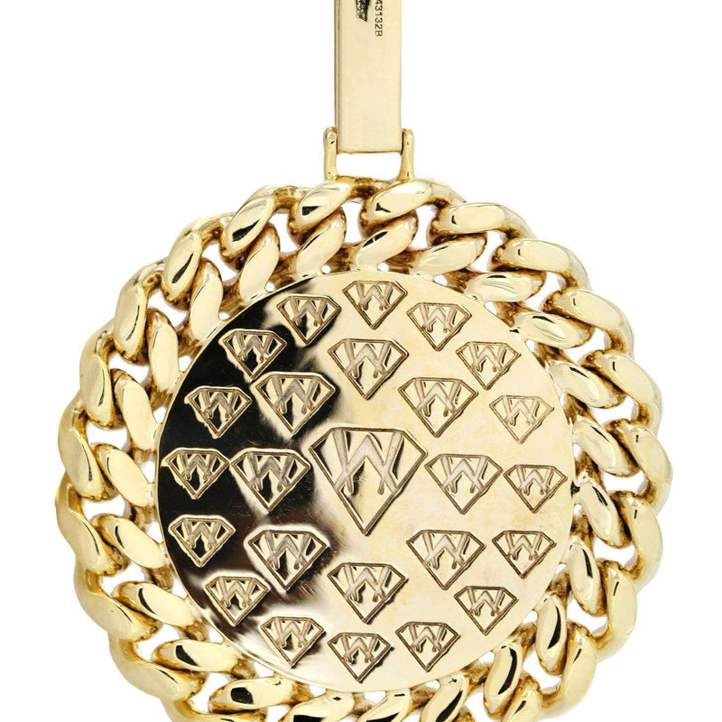 10K Yellow Gold Jesus Head Diamond Necklace | 1.8 Carats