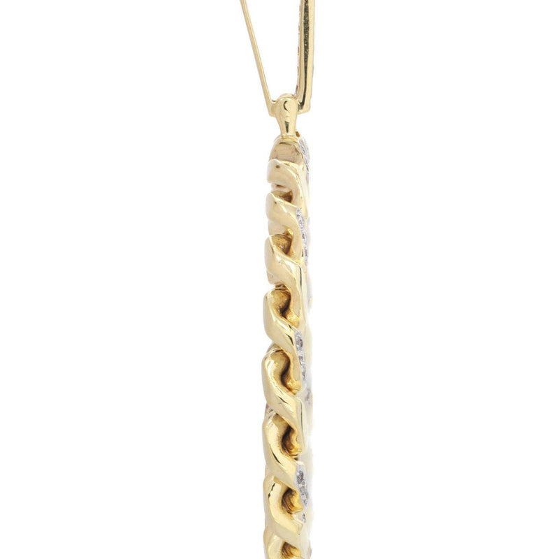 10K Yellow Gold Jesus Head Diamond Necklace | 1.8 Carats