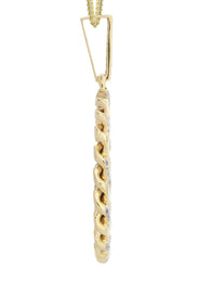 10K Yellow Gold Jesus Head Diamond Necklace | 1.8 Carats