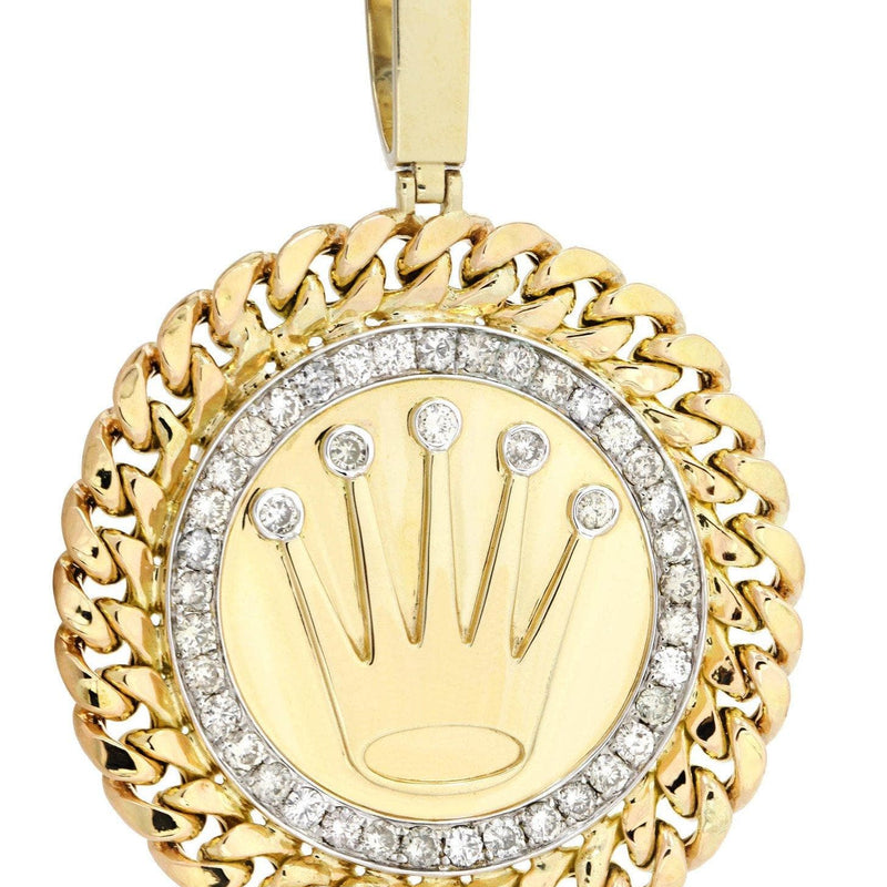 14 Yellow Gold Crown Diamond Necklace | 2.61 Carats