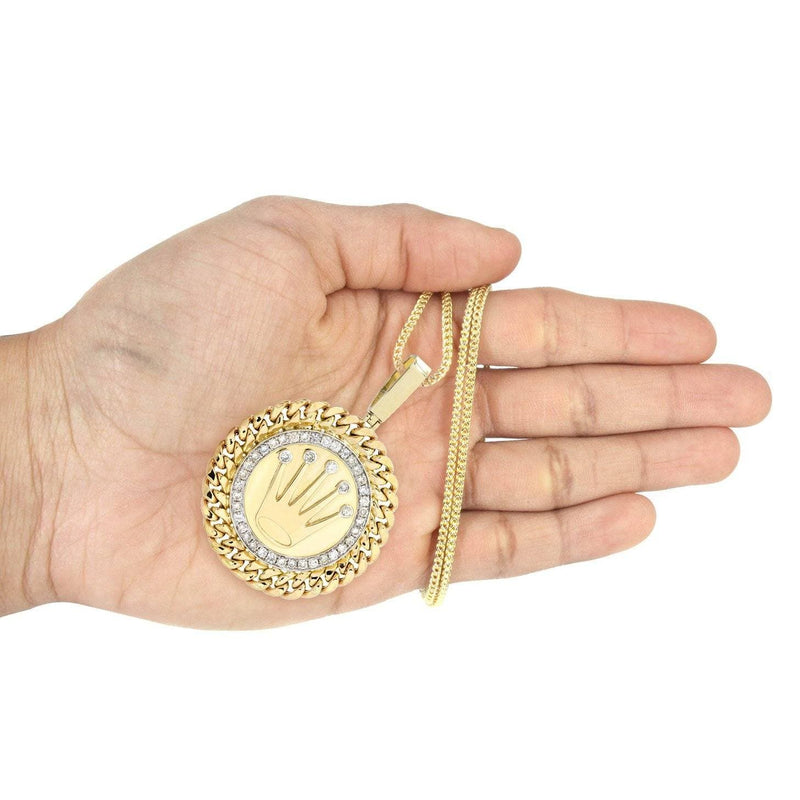 14 Yellow Gold Crown Diamond Necklace | 2.61 Carats