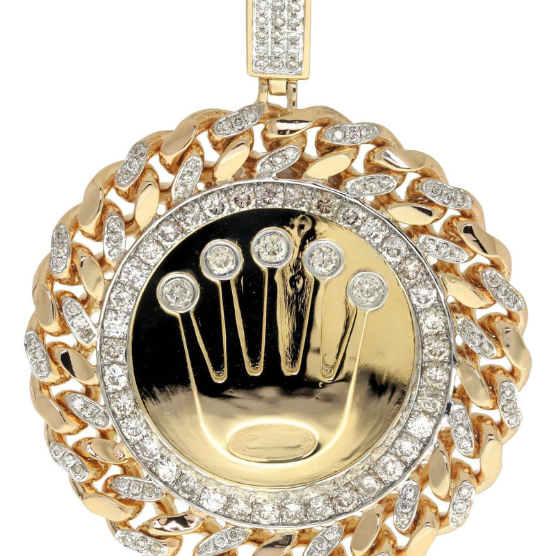 Diamond Crown Pendant | 3.9 Carats| 47.66 Grams