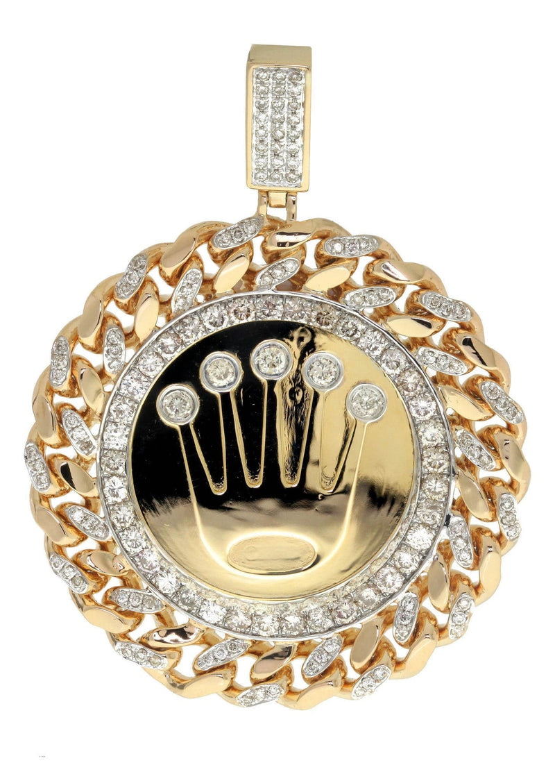 Diamond Crown Pendant | 3.9 Carats| 47.66 Grams