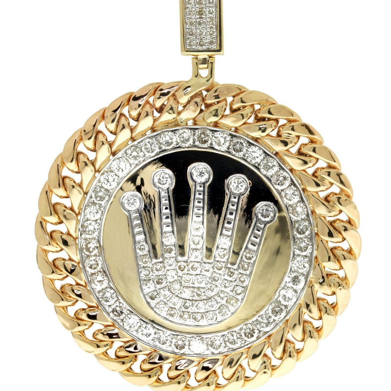 Diamond Dog Tag Pendant| 4.17 Carats| 49.89 Grams