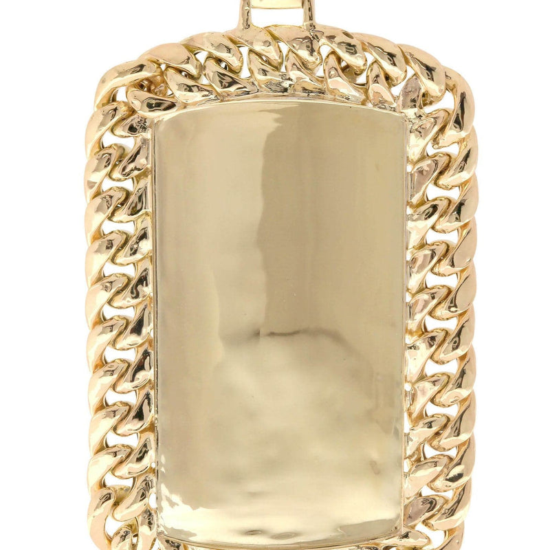 Diamond Dog Tag Pendant | 1.68 Carats| 26.54 Grams