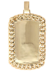 Diamond Dog Tag Pendant | 1.68 Carats| 26.54 Grams