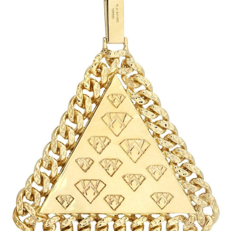 14 Yellow Gold Money Sign Diamond Necklace  | 2.4 Carats