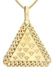 14 Yellow Gold Money Sign Diamond Necklace  | 2.4 Carats
