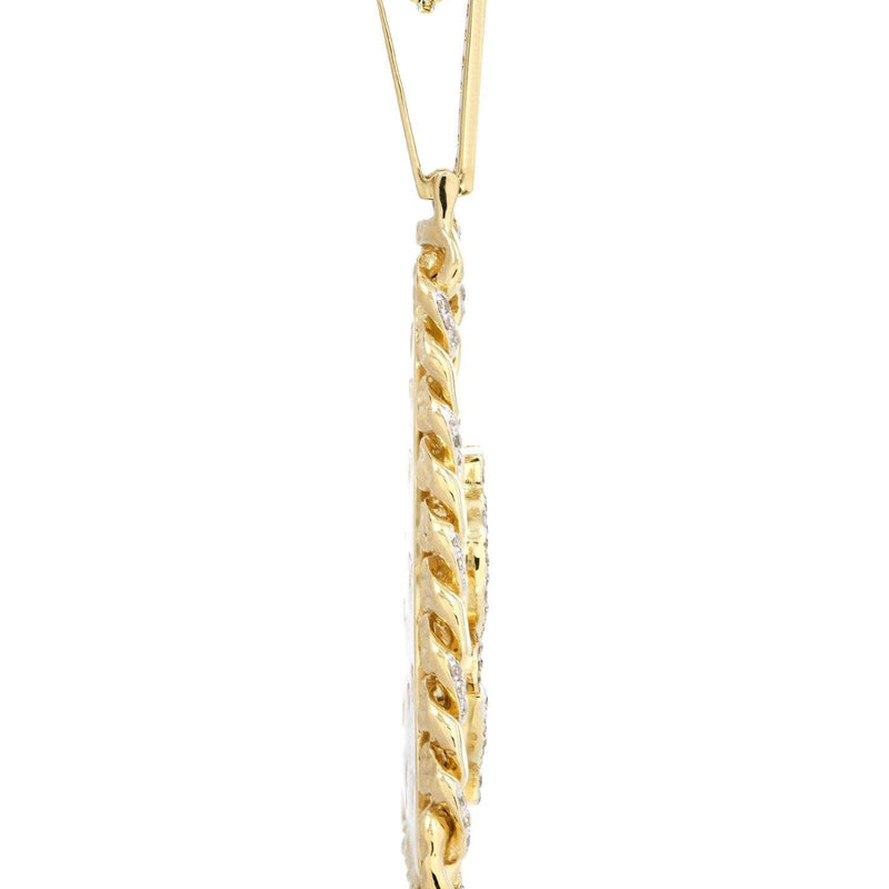 14 Yellow Gold Money Sign Diamond Necklace  | 2.4 Carats
