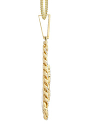 14 Yellow Gold Money Sign Diamond Necklace  | 2.4 Carats