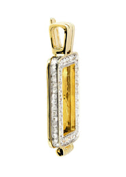 Diamond Dog Tag Pendant |0.86 Carats | 4.91 Grams