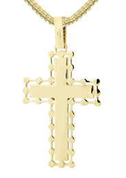 14K Yellow Gold Cross Diamond Necklace  | 2.65 Carats