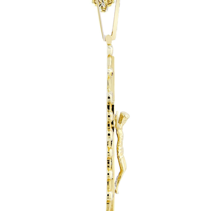 14K Yellow Gold Cross Diamond Necklace  | 2.65 Carats
