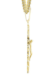 14K Yellow Gold Cross Diamond Necklace  | 2.65 Carats