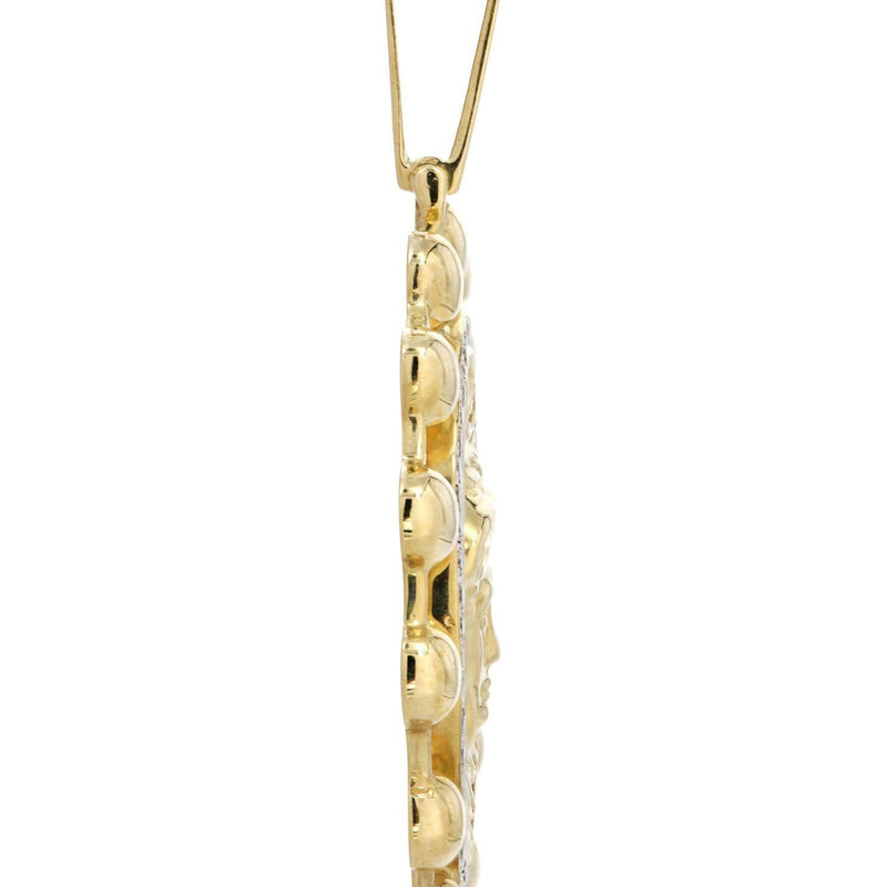 10K Yellow Gold Medusa Diamond Necklace  | 1.39 Carats