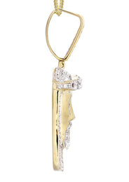 14K Yellow Gold Jesus Head Diamond Necklace  | 3.45 Carats