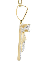 14K Yellow Gold Jesus Head Diamond Necklace  | 5.85 Carats