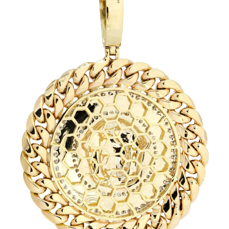 10K Yellow Gold Medusa Diamond Necklace  | 1.36 Carats