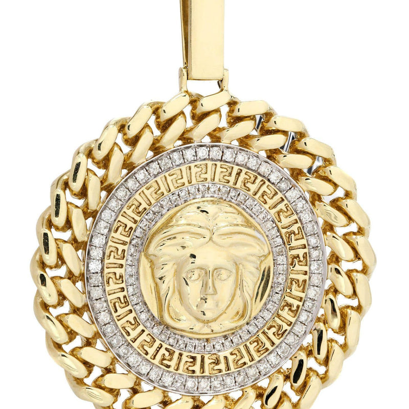14 Yellow Gold Medusa Diamond Necklace  | 1.44 Carats